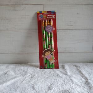 Dora the Explorer Jumbo Pencils pack of 4 with Bonus Sticker from 2002